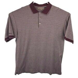 Ben Hogan Maroon Double Mercerized Cotton Short Sleeve Polo Shirt  Size Large